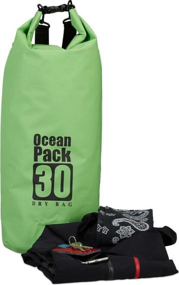 Relaxdays ocean pack - 30 liter - dry bag - groen beschikbaar voor biedingen