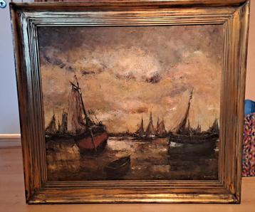 "Havenzicht" van Bernard Bosschaert .  beschikbaar voor biedingen