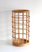 Vintage Rotan Bamboe bijzettafel paraplubak Plantentafeltje, Enlèvement ou Envoi, Comme neuf