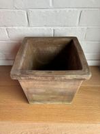Terracotta bloempot - vierkant - H 29cm, Gebruikt, Vierkant, Tuin, Minder dan 40 cm