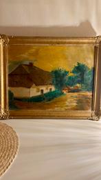 Belle peinture antique avec cadre de collection