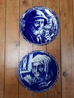 Twee Karakter Portretten op borden Bosch, Antiek en Kunst, Ophalen
