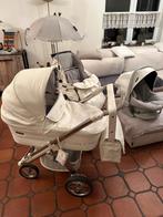 Bébécar wit lederen kinderwagen 3-in-1, Kinderen en Baby's, Kinderwagens en Combinaties, Ophalen, Zo goed als nieuw, Kinderwagen