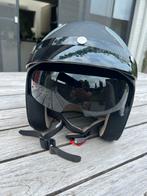 Custom retro moto helm met sunscreen zo goed als nieuw, Motoren, Kleding | Motorhelmen, Overige merken, M, Dames, Ophalen of Verzenden