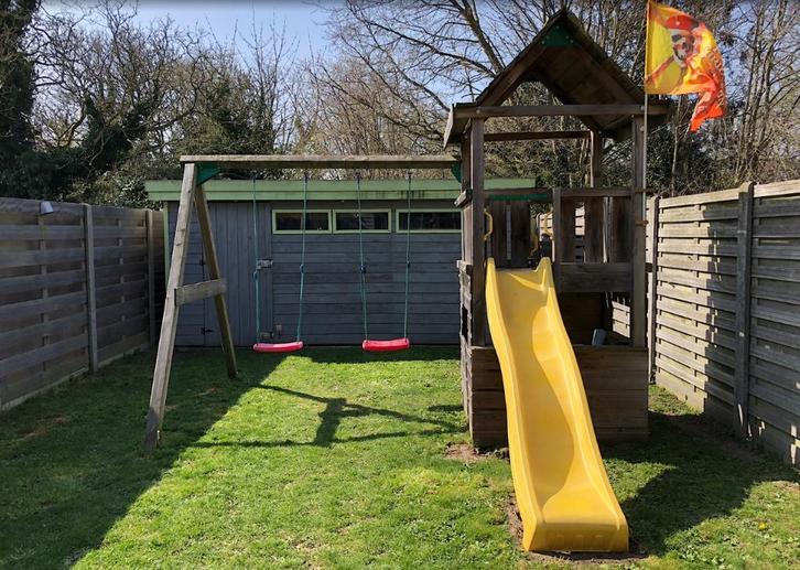 schommel, Kinderen en Baby's, Speelgoed | Buiten | Speeltoestellen, Glijbaan, Klimwand, Schommel, Ophalen
