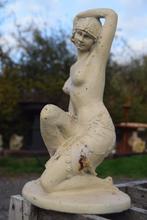 Schitterende gepatineerde gietijzeren danseres, Tuin en Terras, Ophalen of Verzenden, Zo goed als nieuw, Overige materialen, Mensenbeeld