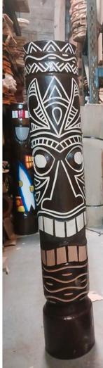 statue totem Tiki 100 cm en bois d albesia, Ophalen of Verzenden