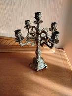 Massief koperen kandelaar op elektriciteit, Antiek en Kunst, Ophalen