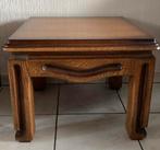 Eiken bijzettafel, Huis en Inrichting, Ophalen, Zo goed als nieuw, Vierkant