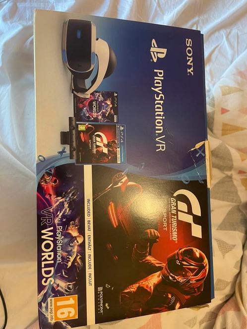 Playstation VR bril voor playstation 4 met game zie foto, Games en Spelcomputers, Virtual Reality, Zo goed als nieuw, Sony PlayStation