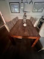 Eiken tafel met 6 stoelen, Huis en Inrichting, Ophalen, Gebruikt, Klassiek, Eikenhout