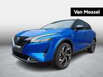 Nissan Qashqai MHEV 116KW Tekna+ Xtronic, Auto's, Stof, Zwart, 4 cilinders, Blauw
