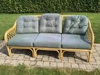 Stevige 3-zit, boho chic met deze Ibiza vibes!, Huis en Inrichting, Zetels | Zetels, Ophalen, Gebruikt, Driepersoons, Riet of Rotan