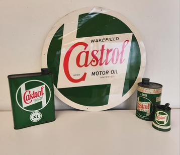 Ancienne enseigne publicitaire Castrol Bruxelles, Enlèvement ou Envoi, Utilisé, Panneau publicitaire