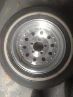 Ford Mustang Velgen 14" 4 Alu 5 Chrome + banden 195 70 14, Auto-onderdelen, 14 inch, Gebruikt, Overige, Banden en Velgen