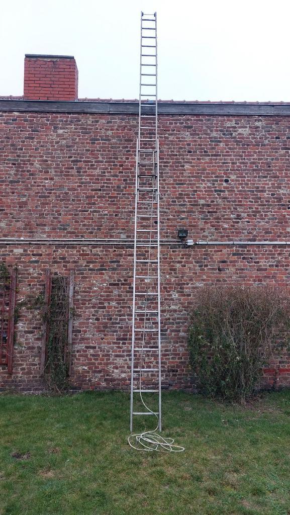Échelle double Aluminum à corde professionnel 2×5 metres, Bricolage & Construction, Échelles & Escaliers, Utilisé, Échelle, 4 mètres ou plus