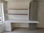 zeer ruime bureau met kast, boekenrekken, en schuiflades, Ophalen, Zo goed als nieuw, Bureau