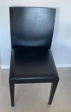 Set van 8 zwarte designstoelen - stijlvol en comfortabel!, Huis en Inrichting, Stoelen, Ophalen, Gebruikt, Zwart, Leer