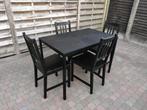 Tafel (tarendo) en 4 stoelen (Stefan) ikea, Ophalen, Gebruikt