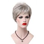 Pruik kort haar in laagjes in grijsmix kleur 48T, Handtassen en Accessoires, Verzenden, Nieuw