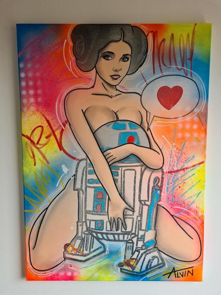 Popart, kunst, wanddecoratie, Alvin Silvrants, Antiek en Kunst, Kunst | Schilderijen | Modern, Ophalen of Verzenden