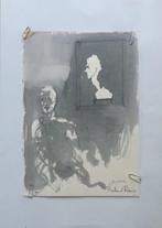 ROLAND RENS / FIGUUR / ORIGINEEL + KUNSTBOEK / 42x29cm / SIG, Ophalen of Verzenden