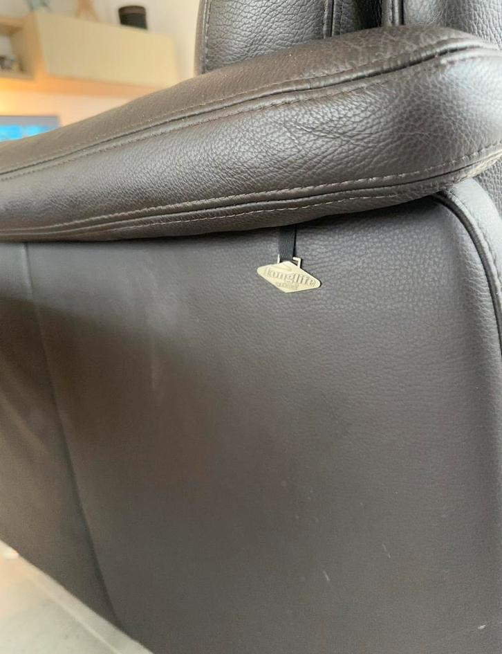 W. Schillig - Lederen salon / 2 - 1 zit & 1- 2 zit, Huis en Inrichting, Zetels | Voetbanken en poefs, Zo goed als nieuw, Overige vormen