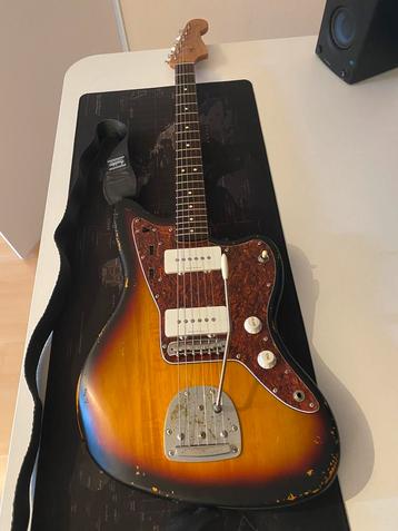 Squier jazzmaster classic vibe met Souldier strap, Muziek en Instrumenten, Ophalen, Fender