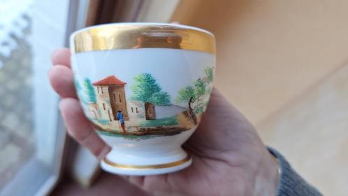 Oud porseleinen koffieservies uit Brussel, Verzamelen, Porselein, Kristal en Bestek, Porselein, Ophalen
