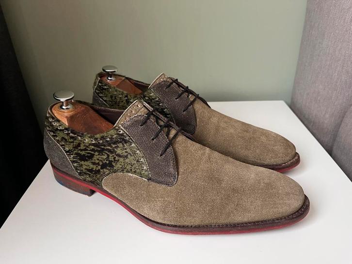 Floris van Bommel herenschoenen maat 8 / 42, Kleding | Heren, Schoenen, Zo goed als nieuw, Veterschoenen, Overige kleuren, Ophalen of Verzenden
