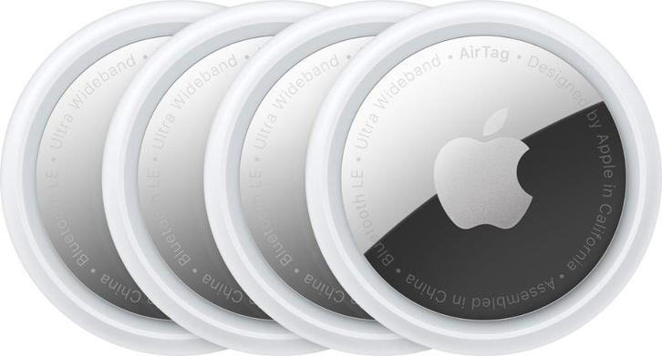 Apple AirTag Zilver 4-Pack tracker, Telecommunicatie, Mobiele telefoons | Apple iPhone, Zo goed als nieuw, Zilver, Ophalen of Verzenden