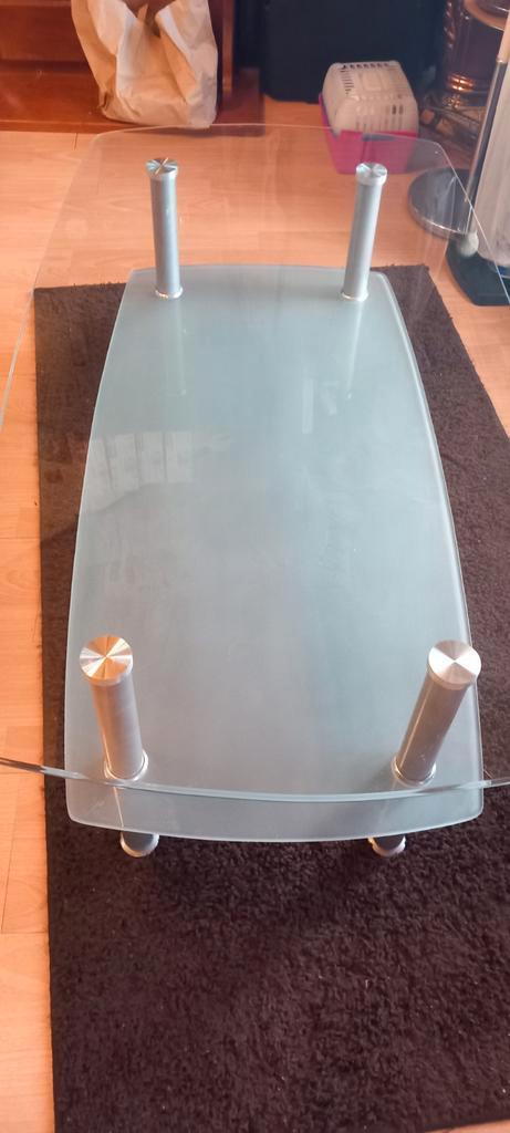 Table salon, Huis en Inrichting, Tafels | Salontafels, Zo goed als nieuw, Glas, Ophalen