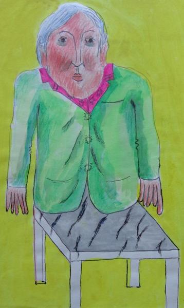 LIONEL VINCHE / HALVE FIGUUR / ORIGINEEL WERK / 37x30cm SIG beschikbaar voor biedingen