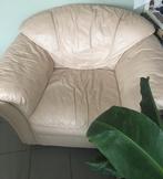 Comfortabele draaiende loungezetel in echt leder, Enlèvement, Utilisé, Cuir