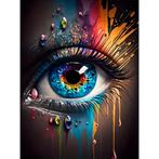 Diamond Painting abstract gekleurd oog 40x30cm (rond), Ophalen of Verzenden, Nieuw, Knutselwerk