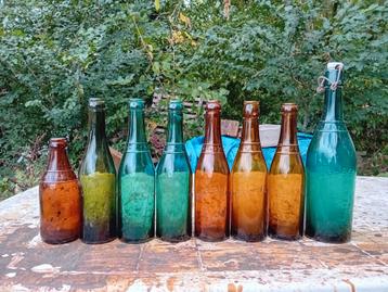 Oude vintage bierflessen brouwerij Aigle Belgica Gent, Enlèvement ou Envoi