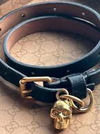 Armband Alexander McQueen dubbel authentiek, Handtassen en Accessoires, Met kristal, Zwart, Leer, Ophalen of Verzenden