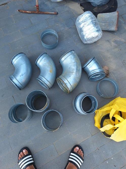 galva koppelingen 180 mm en 150 mm, Doe-het-zelf en Bouw, Ventilatie en Afzuiging, Zo goed als nieuw, Ophalen