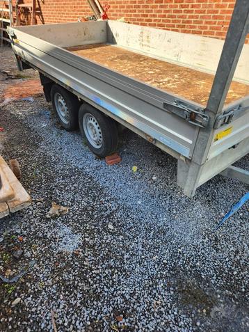 Te koop aluminium aanhangwagen dubbel asser, Auto diversen, Aanhangers en Bagagewagens, Ophalen, Gebruikt