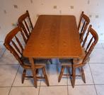 Table de cuisine/salle à manger + 4 chaises en bois, Maison & Meubles, Comme neuf, Enlèvement ou Envoi