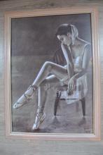 Schilderij van een ballerina/danser gesigneerd, Ophalen, Zo goed als nieuw