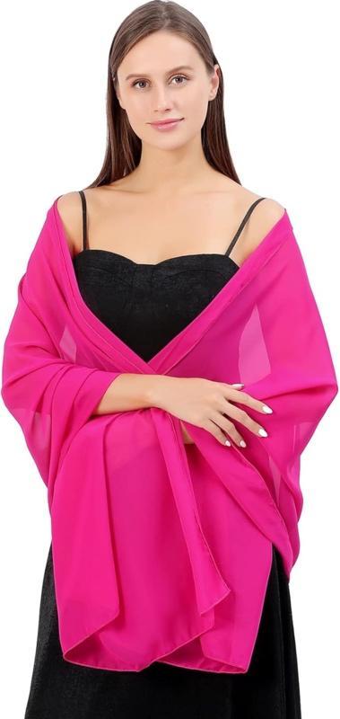 stola donkerroze - stola chiffon, Kleding | Dames, Mutsen, Sjaals en Handschoenen, Nieuw, Sjaal, Ophalen of Verzenden