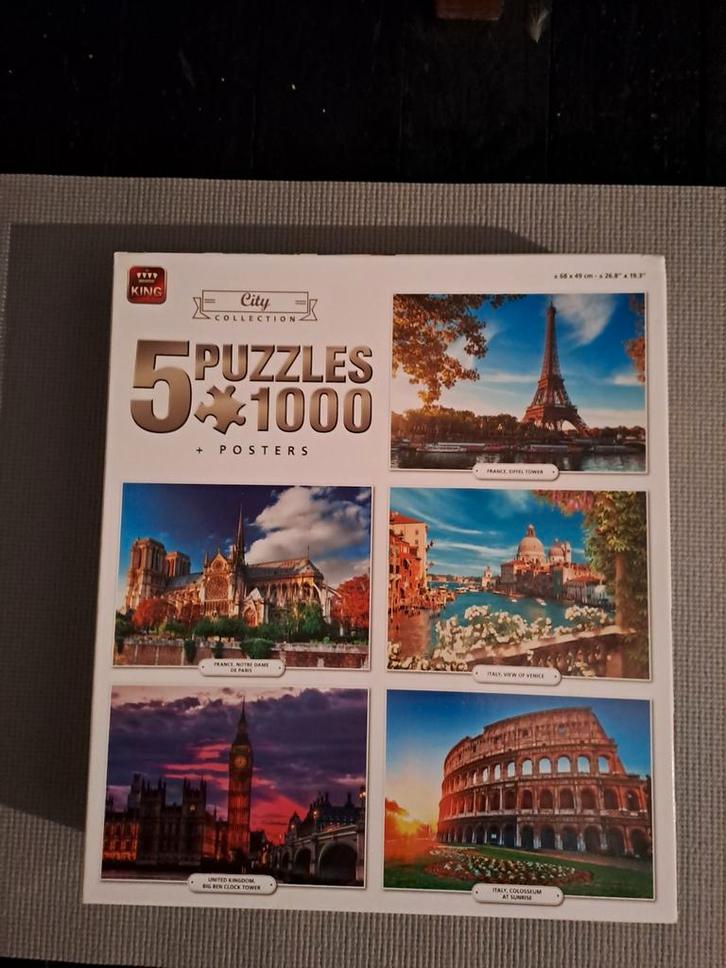 Puzzels  (Thema's: wereldsteden - kunst - klassieke muziek.), Hobby en Vrije tijd, Denksport en Puzzels, Zo goed als nieuw, Ophalen