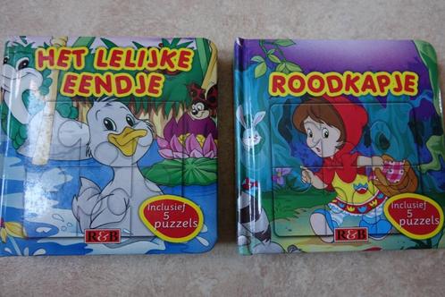 Puzzelboek en voorleesboek : Roodkapje en het Lelijke Eendje, Livres, Livres pour enfants | 4 ans et plus, Utilisé, Contes (de fées)
