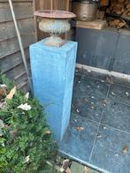 2 zuilen met 2 gietijzeren potten, Tuin en Terras, Ophalen, Zo goed als nieuw