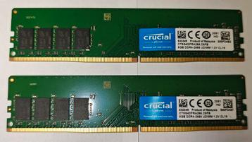 2x Crucial 8GB DDR4 DIMM (16GB Kit) beschikbaar voor biedingen