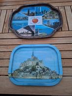 Vintage dienbladen, Ophalen, Gebruikt, Ovaal, Metaal