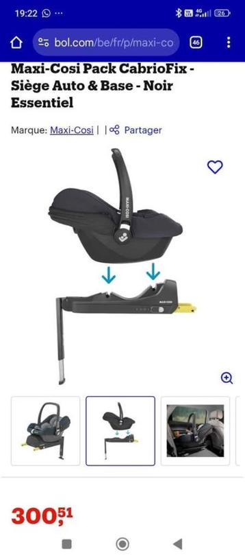 MAXICOSI CABRIOFIX + BASE (nieuw) NOUVEAU ENSEMBLE beschikbaar voor biedingen