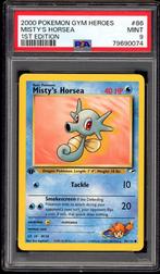 Misty's Horsea 1st Edition PSA 9 - 86/132 -  1999 Gym Heroes, Envoi, Comme neuf, Cartes en vrac