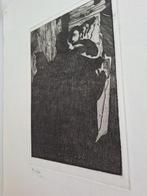 Lithio Maurice Langaskens 1884-1946 O Beatu solitudo, Antiquités & Art, Enlèvement